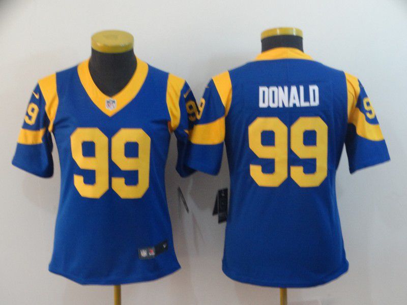 Women Los Angeles Rams #99 Donald Blue Nike Vapor Untouchable Limited Player NFL Jerseys->women nfl jersey->Women Jersey